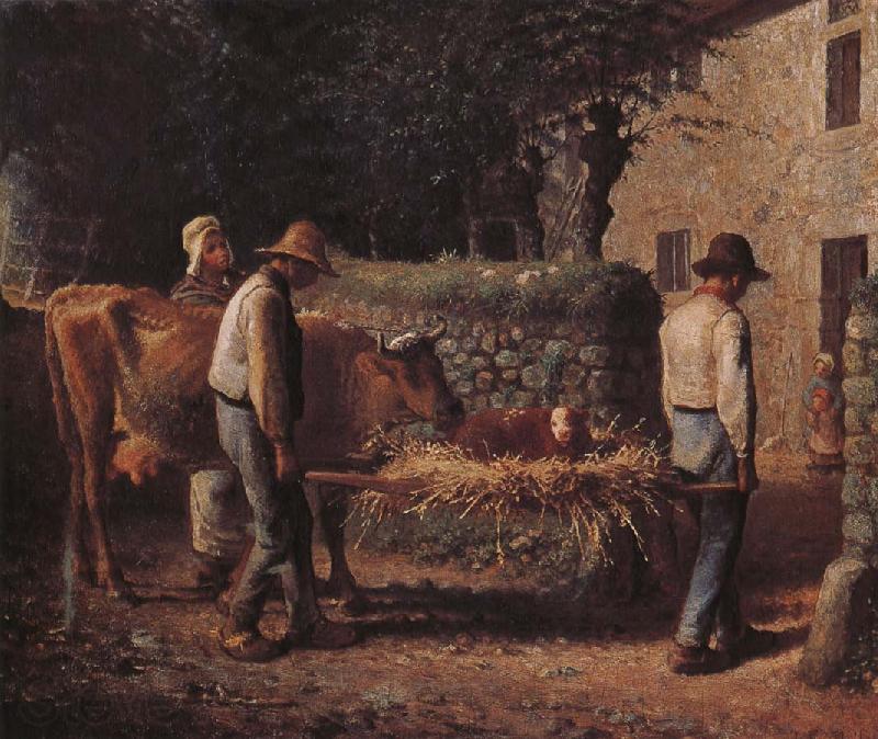 Jean Francois Millet Cow Norge oil painting art